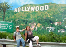 Nick and Mom at the Hollywood sign